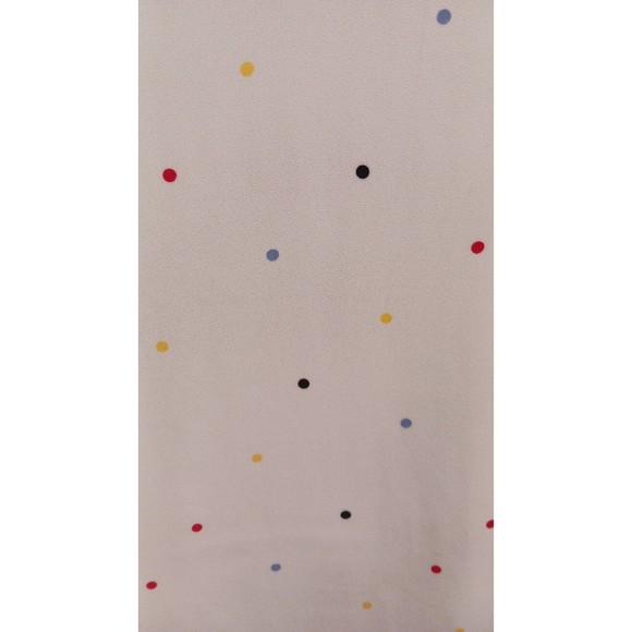 Ann Taylor Loft Outlet White With Polka Dots Satiny Tank Top Xs/P Career Work - Picture 8 of 9